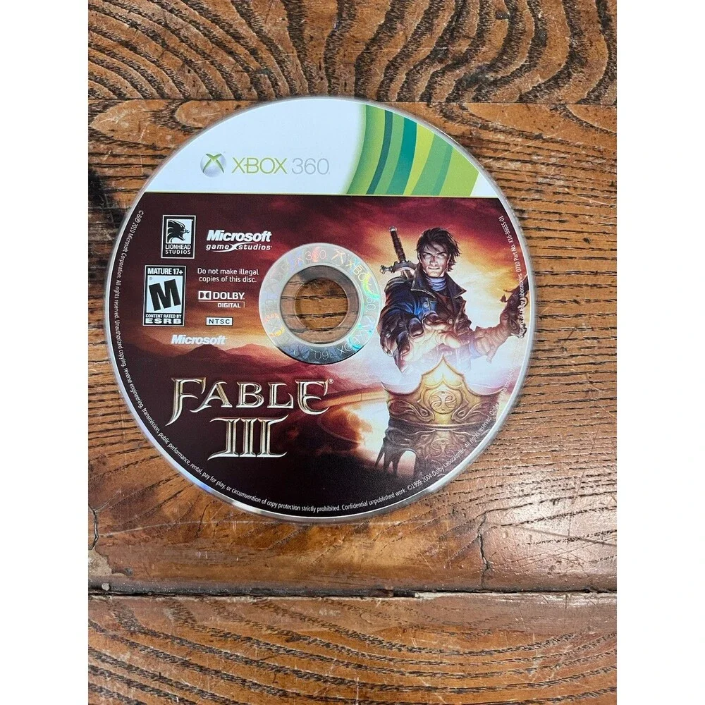 Fable III - Microsoft Xbox 360 Great Authentic Game Only. FREE SHIPPING